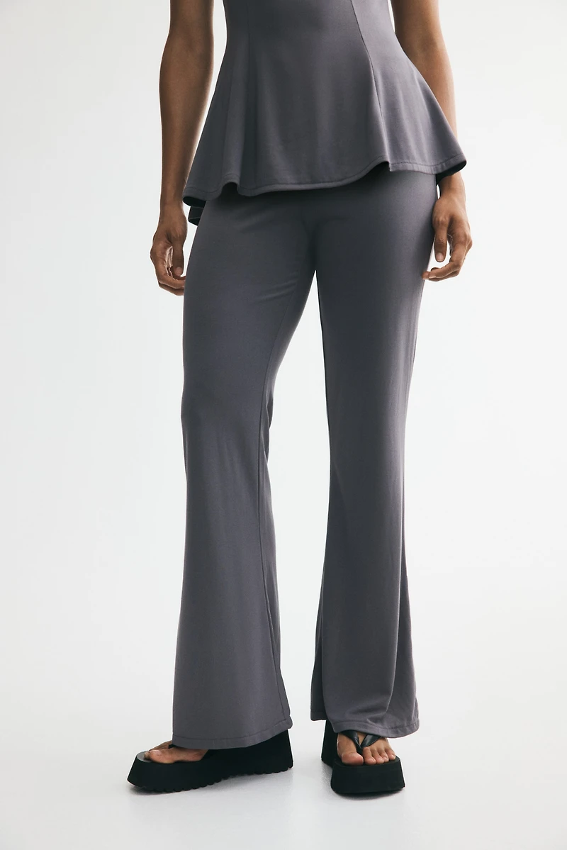 Flared Modal-Blend Pants
