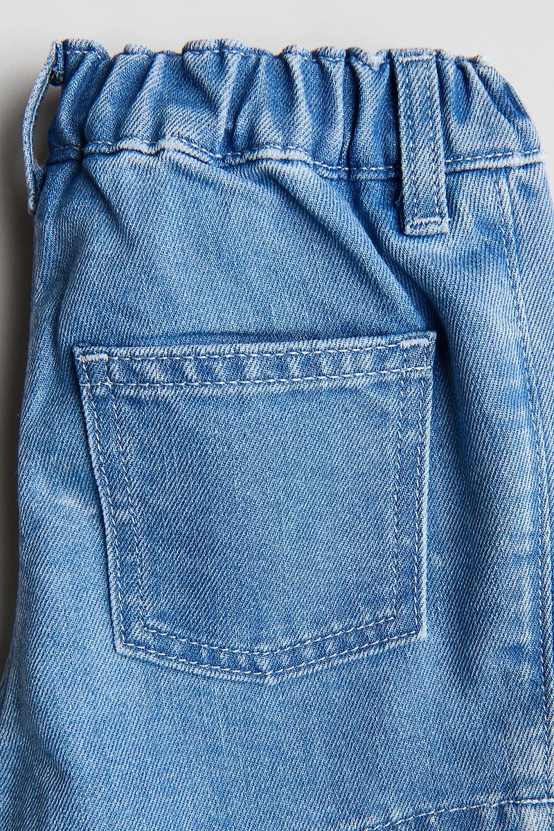 Embroidered-Detail Denim Skort