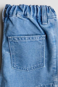 Embroidered-Detail Denim Skort