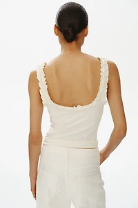 Ruffled Jersey Top