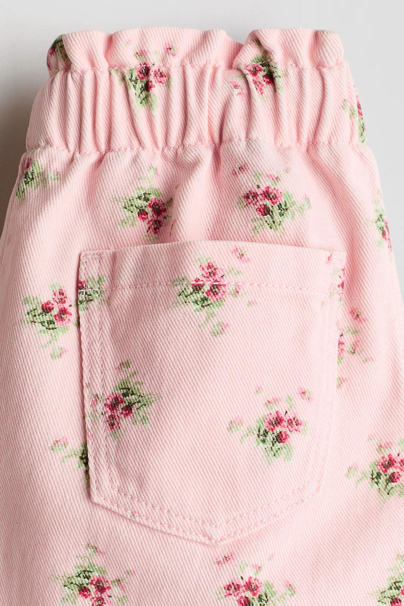 Twill Paper-Bag Shorts