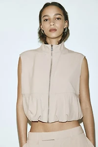 Veste sans manches avec bas à effet ballon