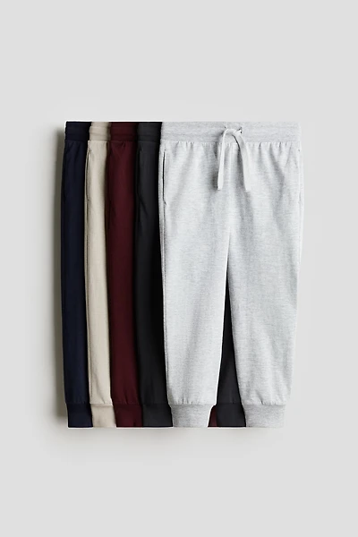 Lot de 5 pantalons jogging en jersey coton