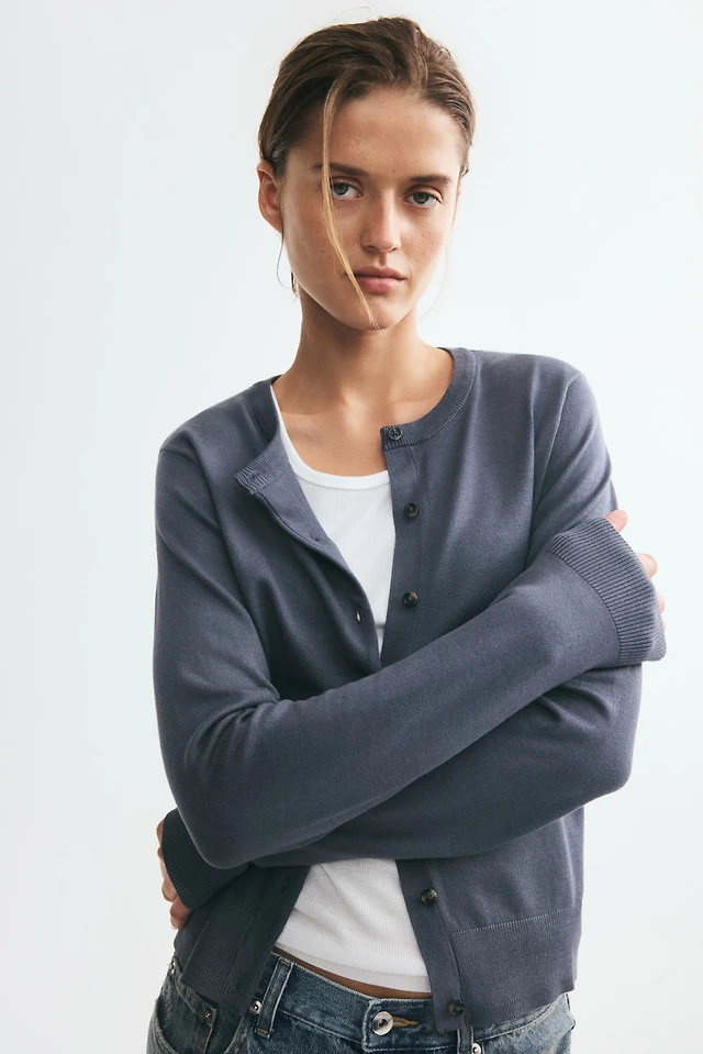 Fine-Knit Cardigan