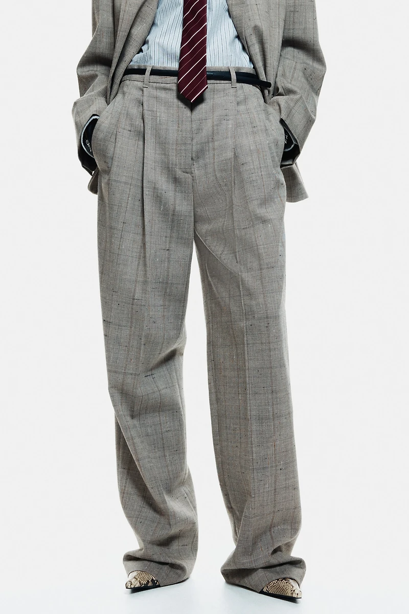 Wool-Blend Dress Pants