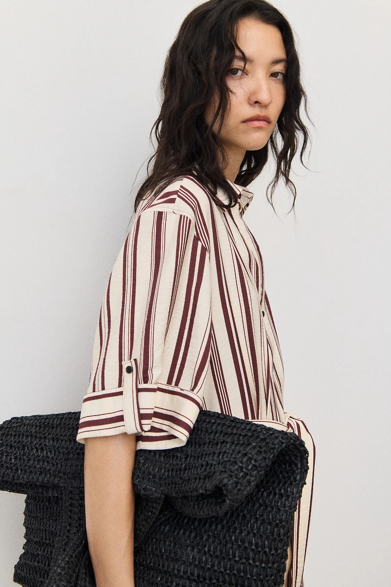Robe avec ceinture à nouer