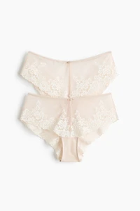 Lot de 2 culottes Hipster en dentelle