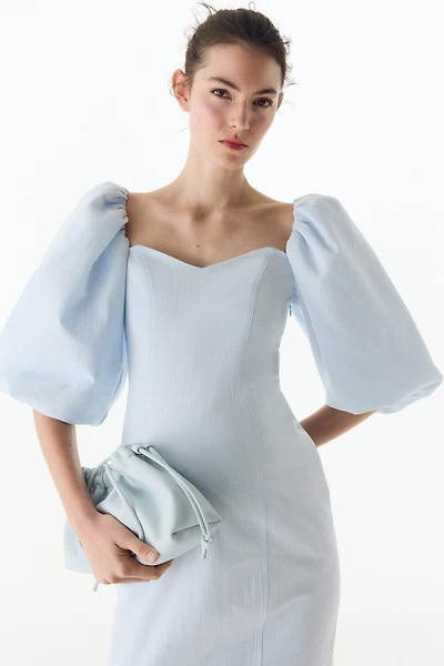 MAMA Balloon-Sleeved Cotton Dress