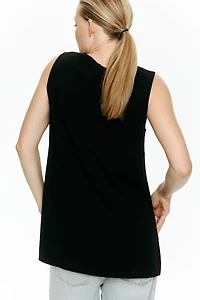 MAMA Slit-Detail Tank Top