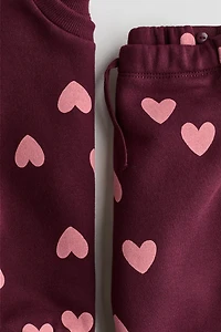 2-Piece Printed Sweatshirt and Joggers Set