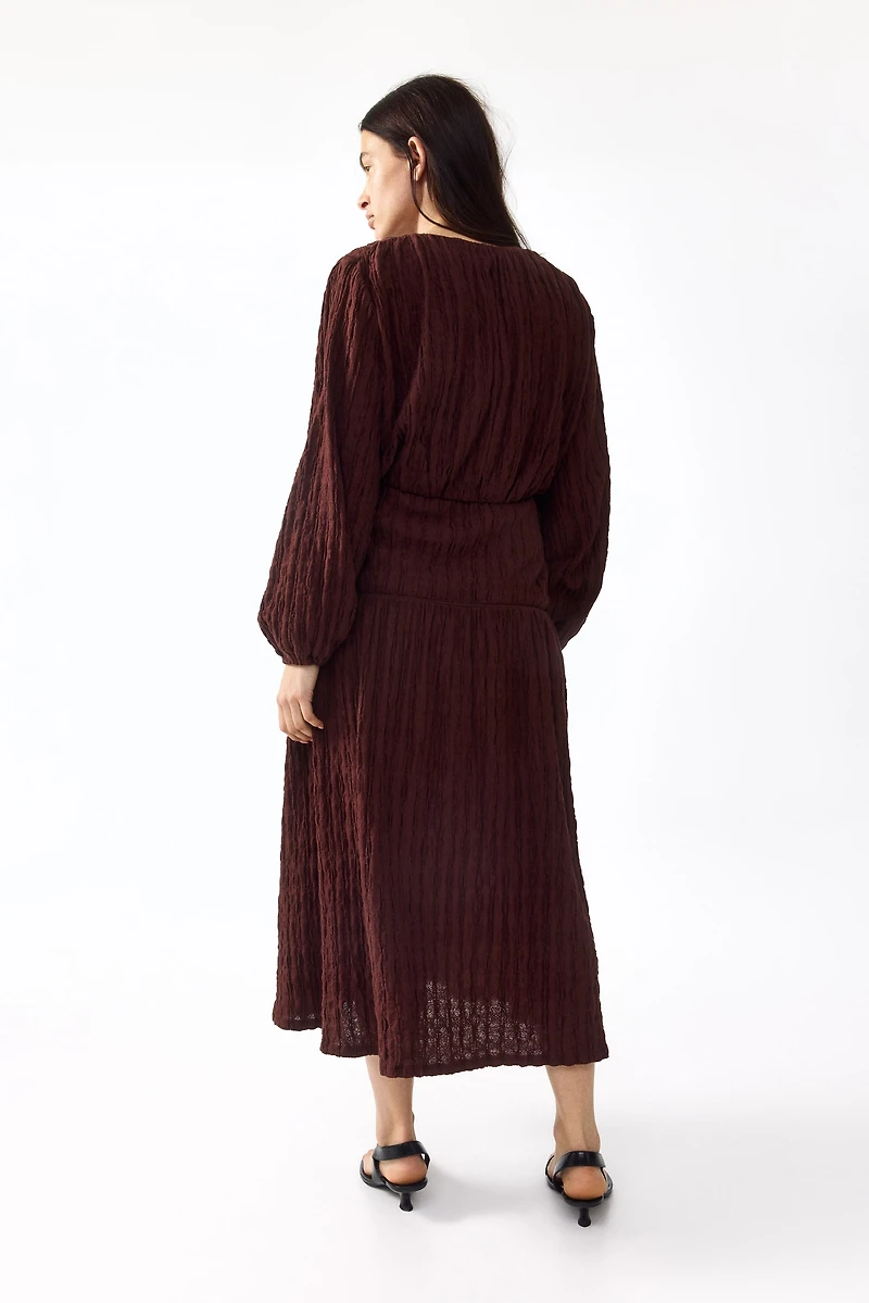 MAMA Textured Jersey Midi Skirt