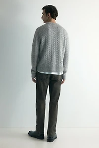Regular-Fit Cable-Knit Sweater
