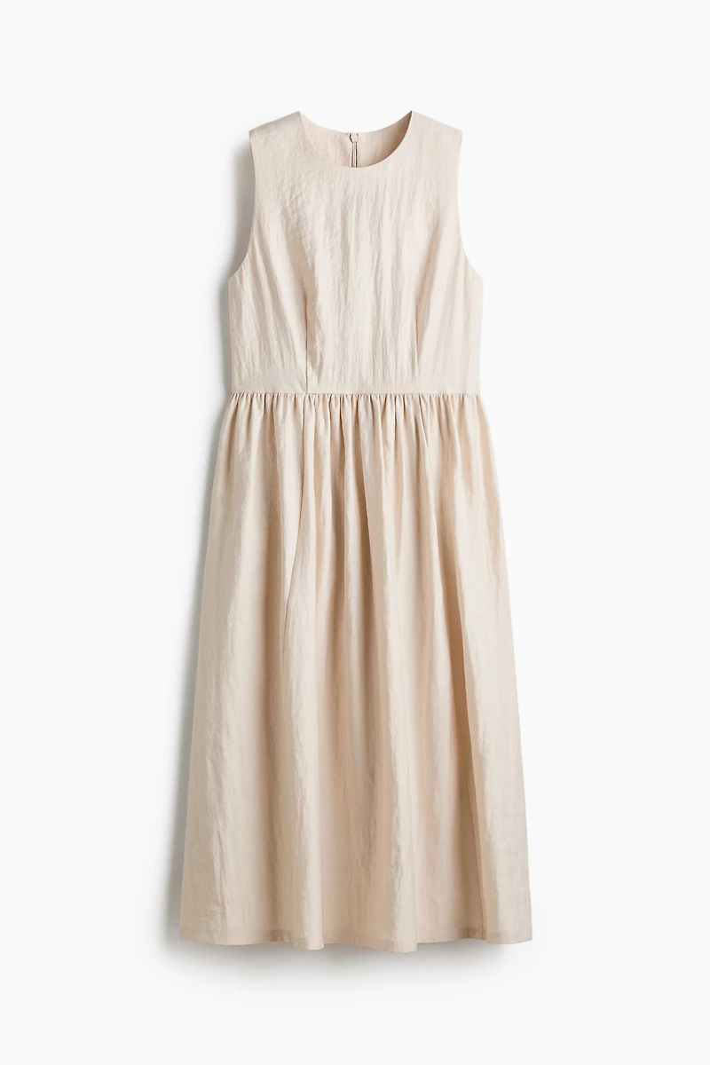 Sleeveless Twill Dress