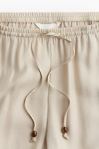 Pantalon large avec taille élastique