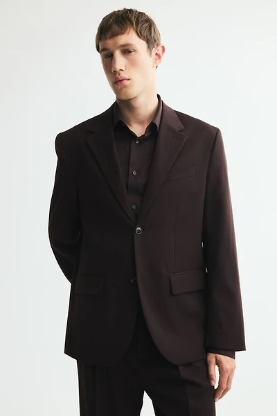 Relaxed-Fit Wool-Blend Suit Jacket