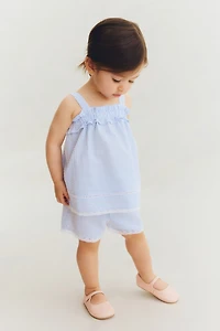 2-Piece Cotton Seersucker Set