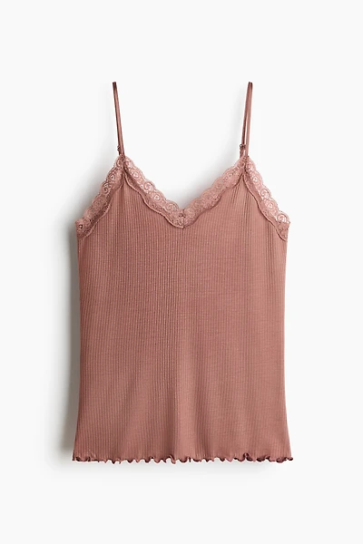 Lace-Trimmed Camisole Top