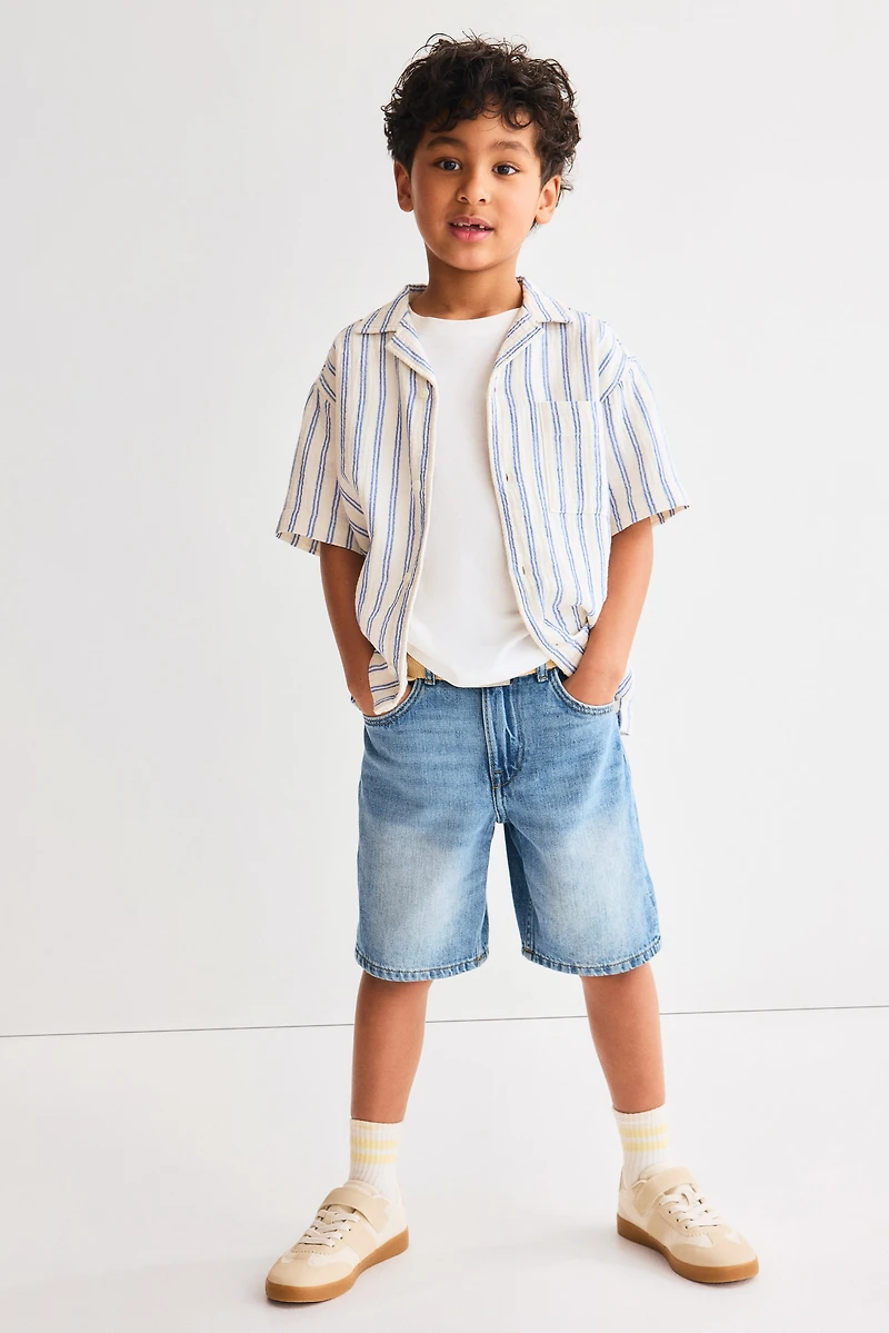 Short ample en denim