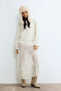 Chandail en tricot pointelle