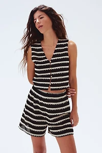 Textured Jersey Vest