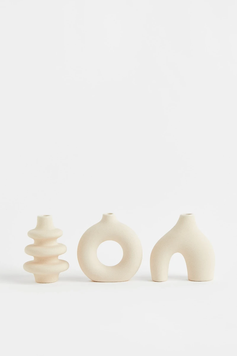 3-pack Mini Stoneware Vases