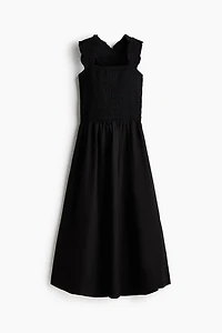 Smocked Poplin Dress