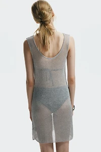 Shimmery Rib-Knit Dress