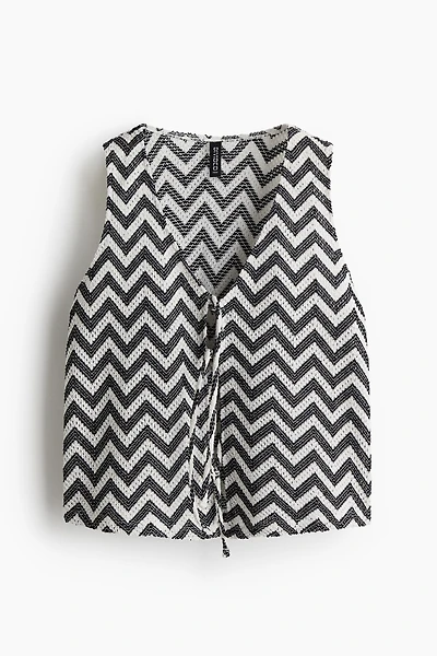 Chandail sans manches en tricot jacquard