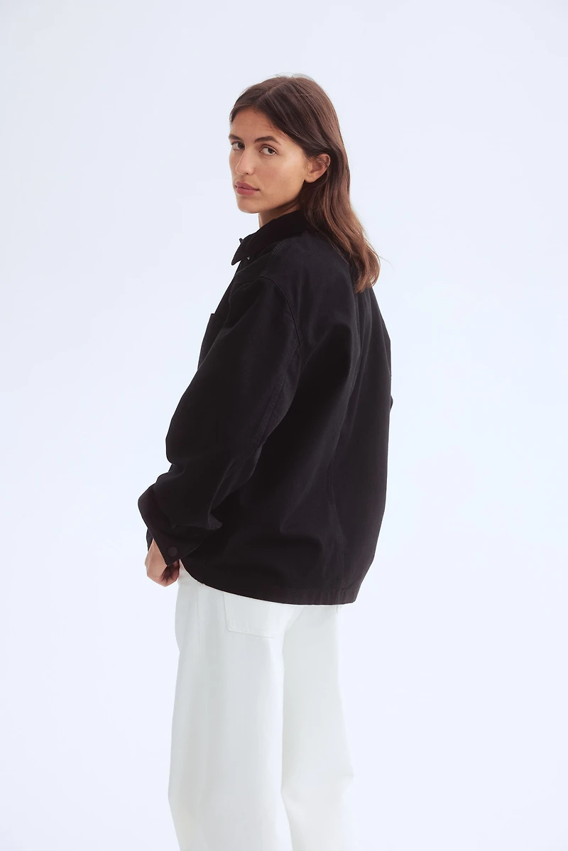 Jacket with Corduroy Collar