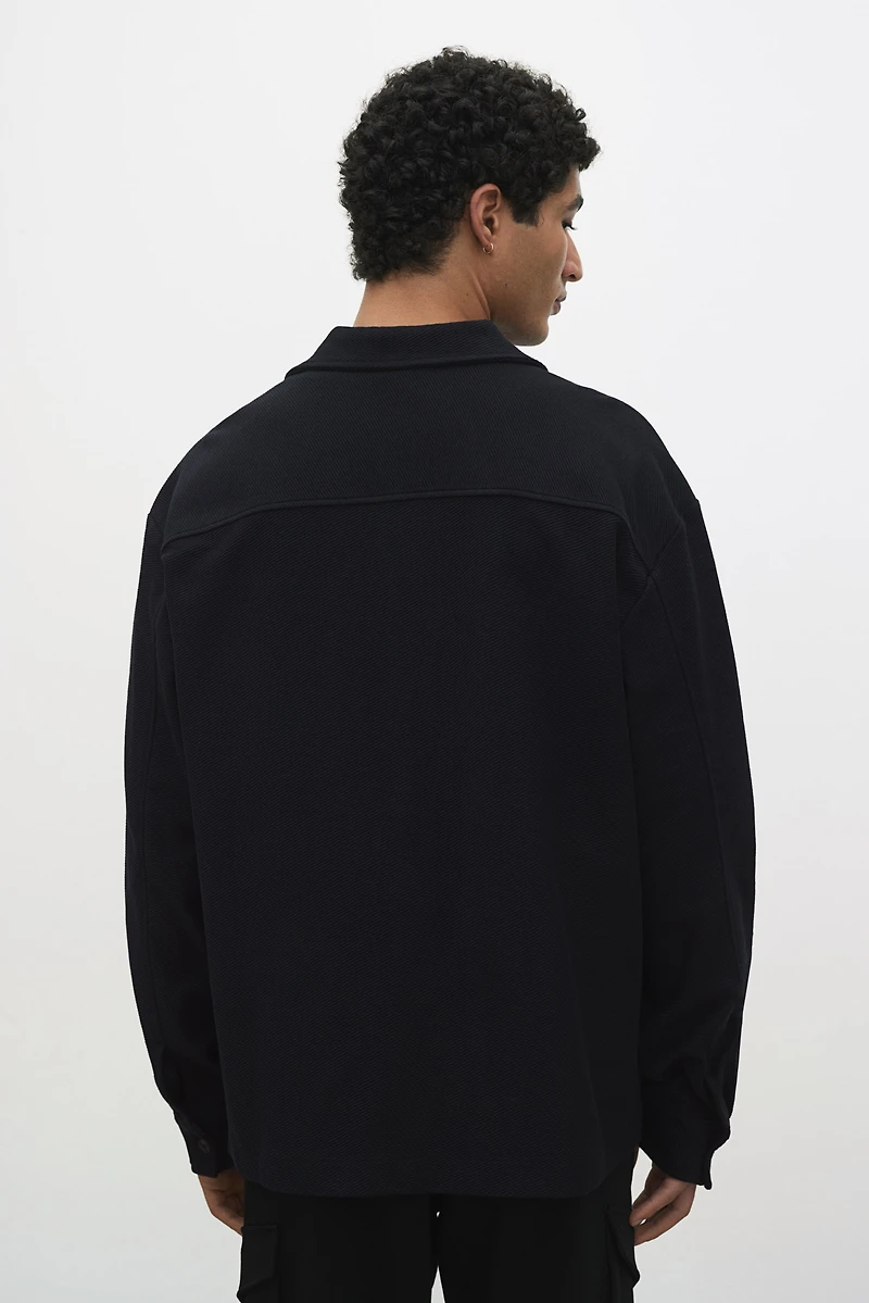 Loose-Fit Brushed Overshirt