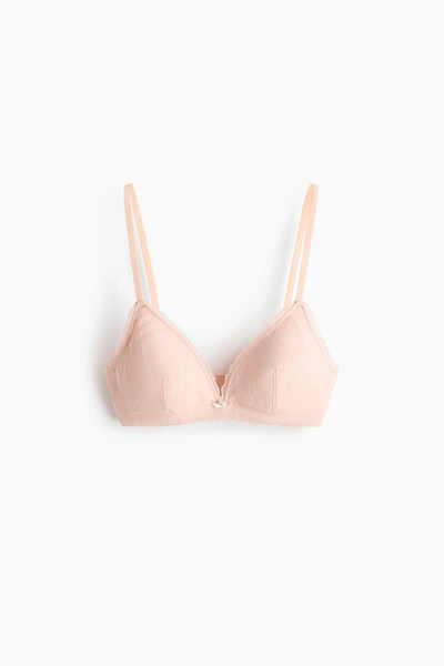Padded Soft-Cup Pointelle Bra