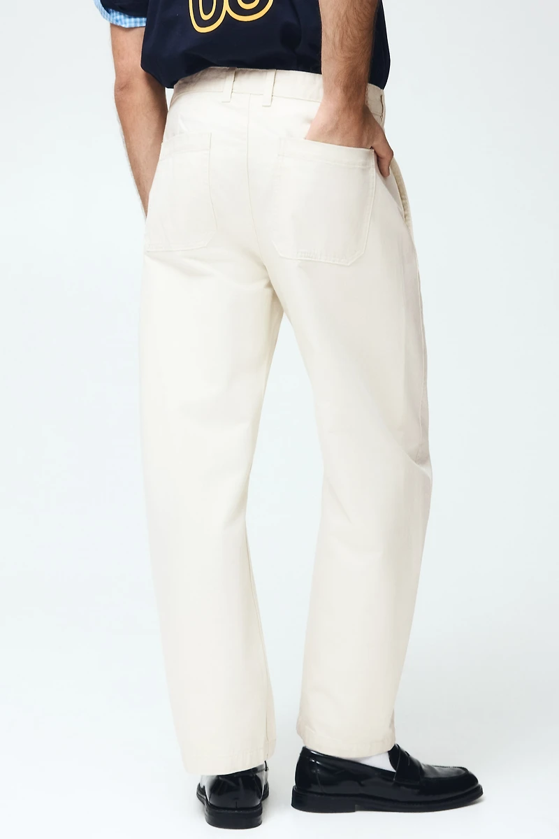 Relaxed-Fit Barrel-Leg Chinos