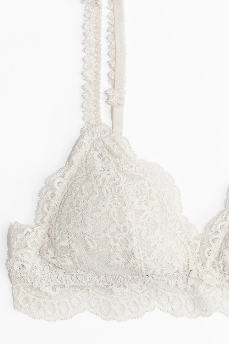Soutien-gorge souple et coussiné en dentelle