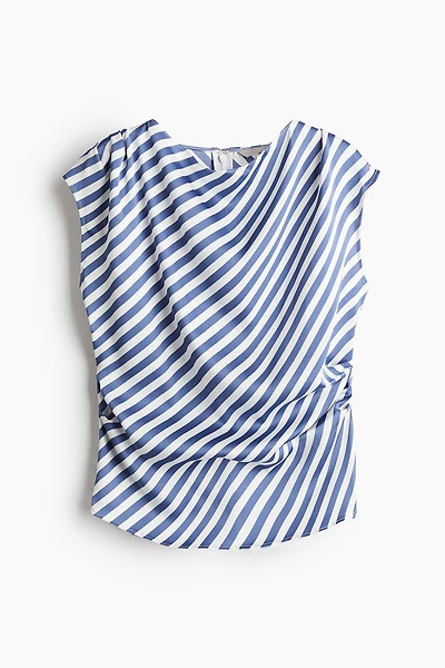 Haut en satin à effet drapé