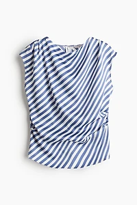 Haut en satin à effet drapé