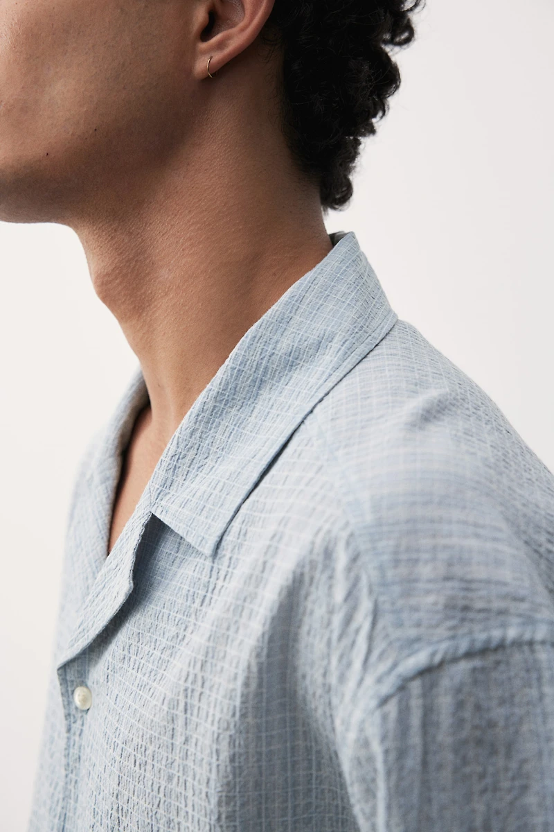 Loose-Fit Seersucker Resort Shirt