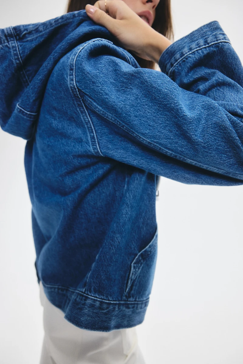 Hooded Denim Jacket