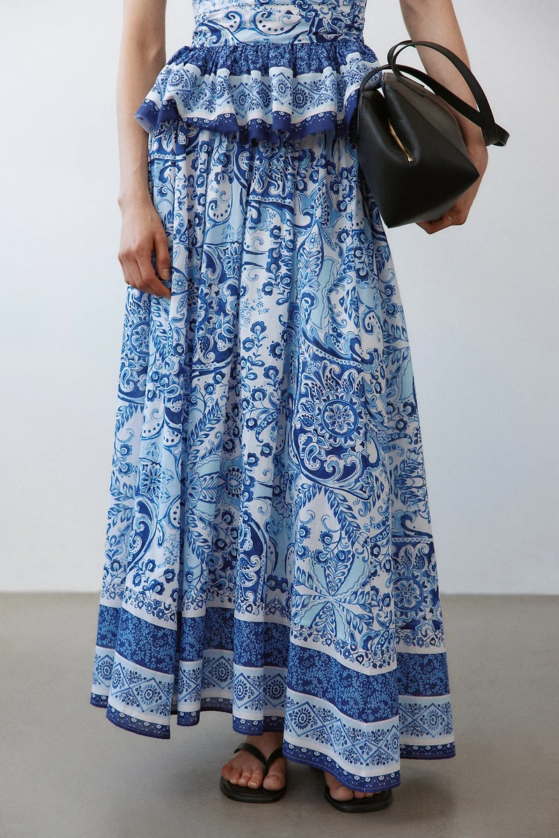 Printed Maxi Skirt
