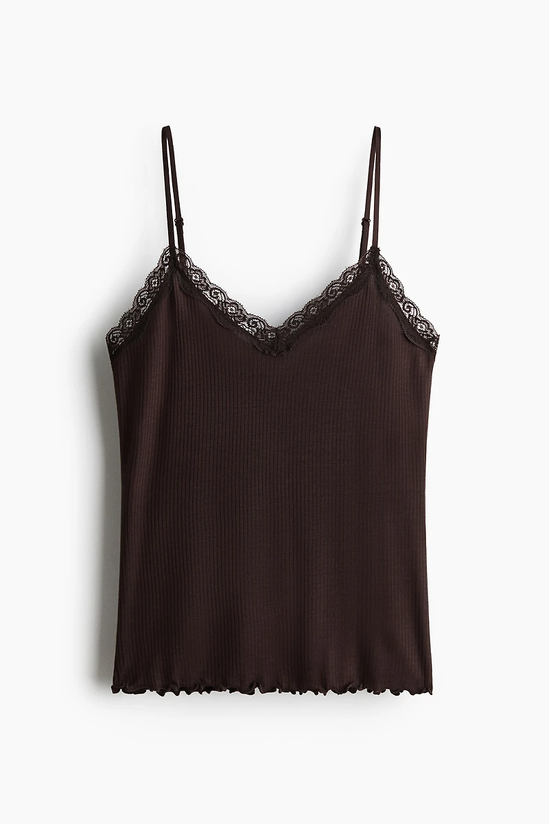 Lace-Trimmed Camisole Top