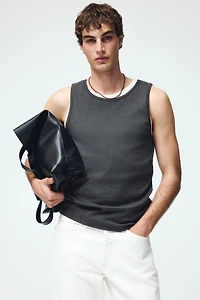 Slim-Fit Ribbed Tank Top