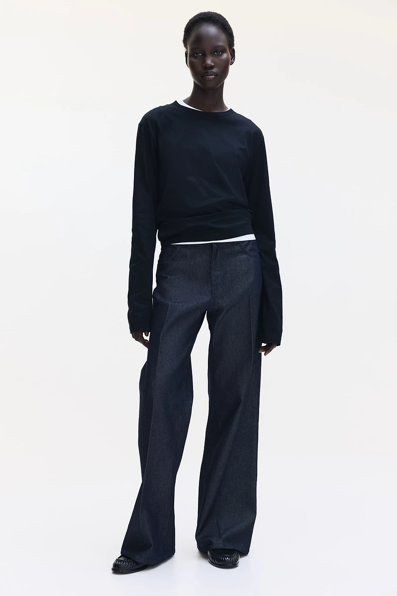 Long-Sleeved Cotton Top