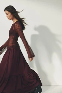 Jupe trapèze en crêpe