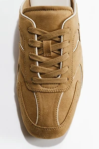 Sneaker-Style Leather Mules