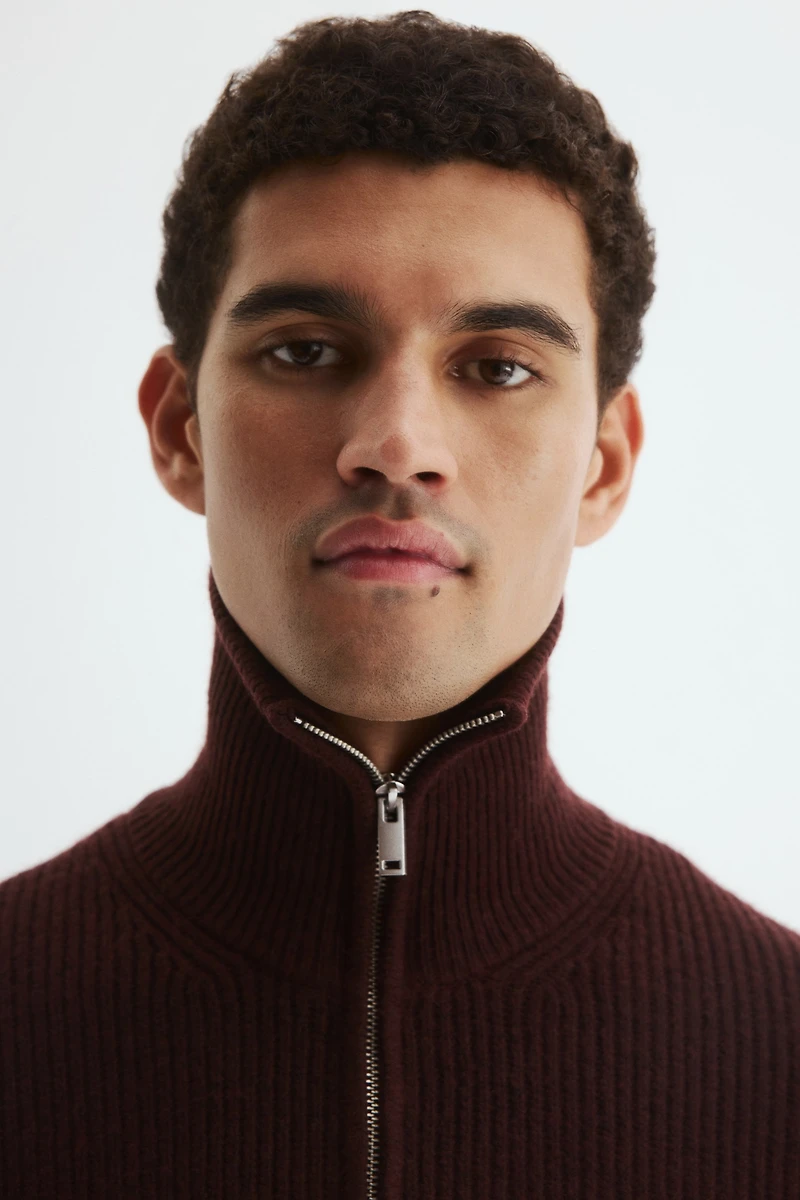 Regular-Fit Half-Zip Sweater