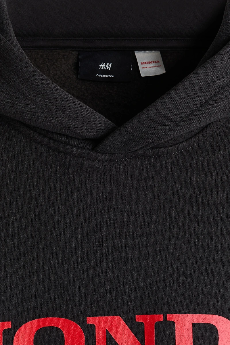 Oversized Printed Hoodie