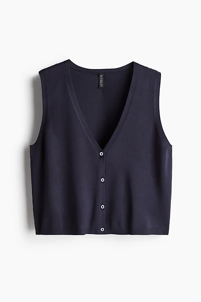 Button-front Sweater Vest