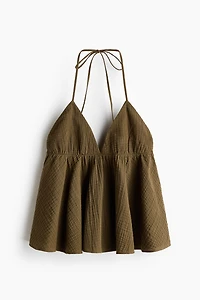 Cotton halterneck top