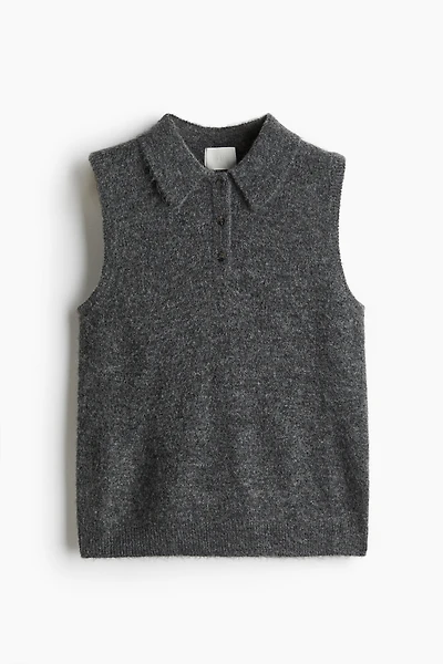 Sweater Vest with Collar