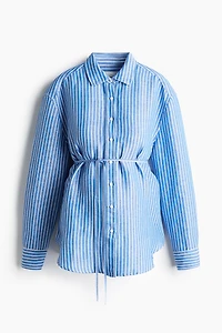 MAMA Before & After Linen-Blend Shirt