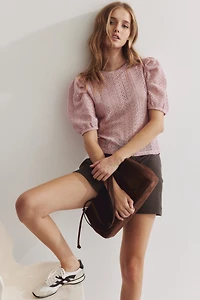 Haut à manches bouffantes